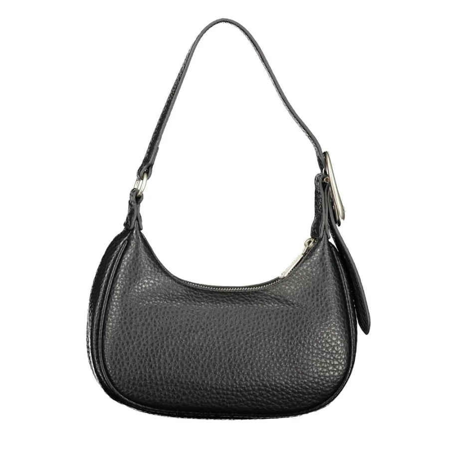 Mario Valentino Black Polyurethane Women Shoulder Bag
