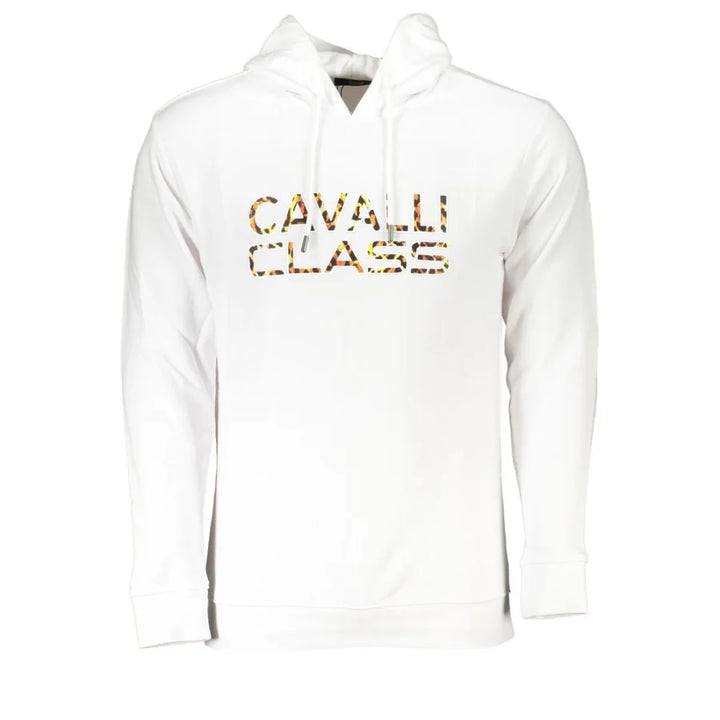 Cavalli Class Bianco Cotton Men Sweatshirt