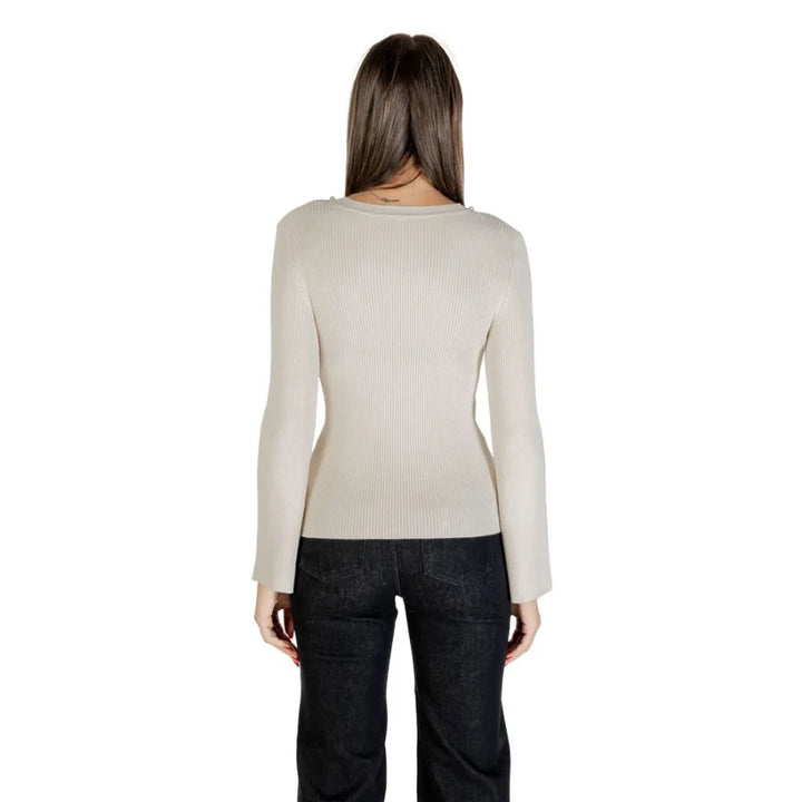 Only Beige Viscose Sweatshirt