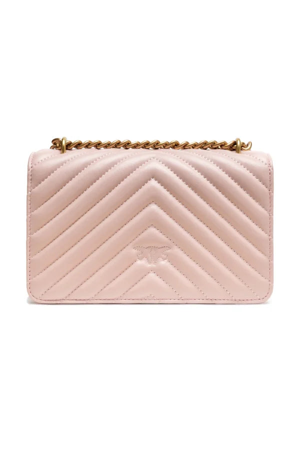PINKO Powder Pink Love One Mini Shoulder Bag