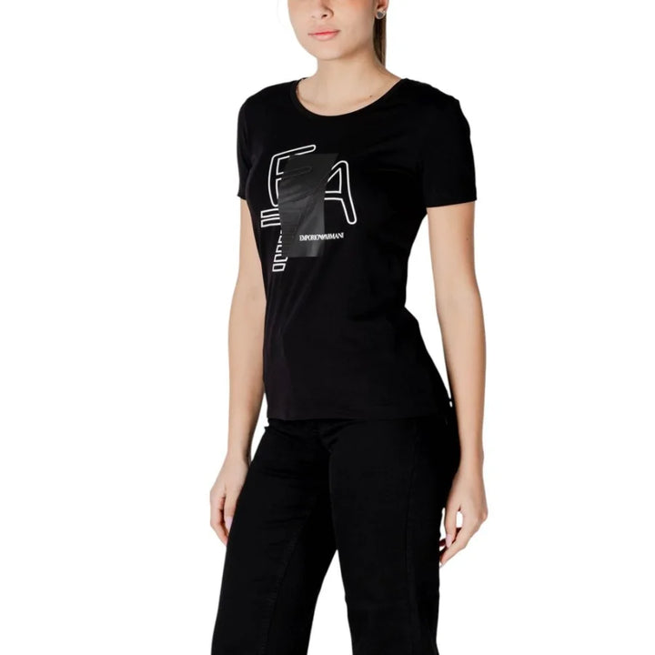 EA7 Emporio Armani Black Cotton T-Shirt
