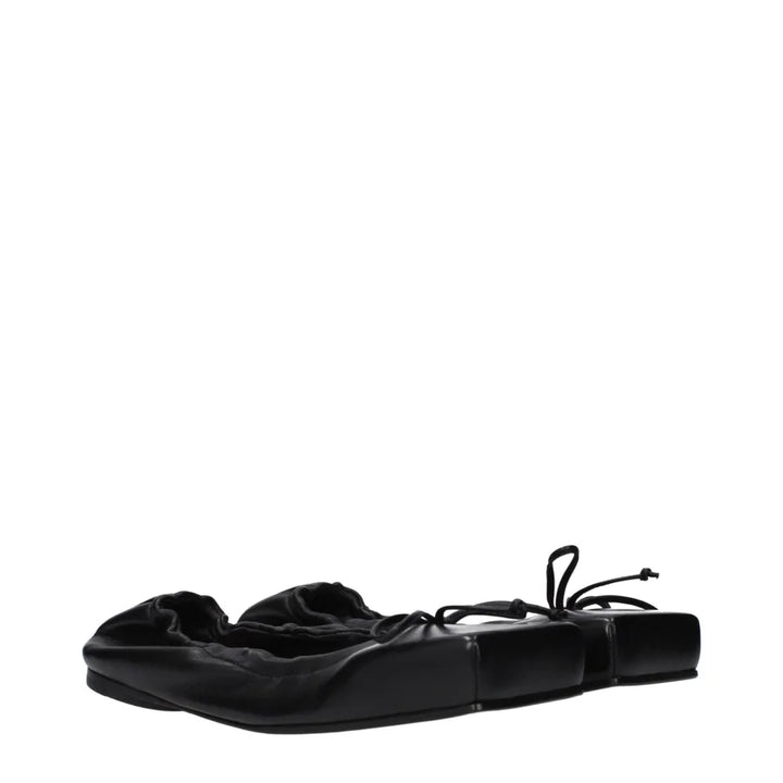 Jacquemus Black Leather Ballet Flats