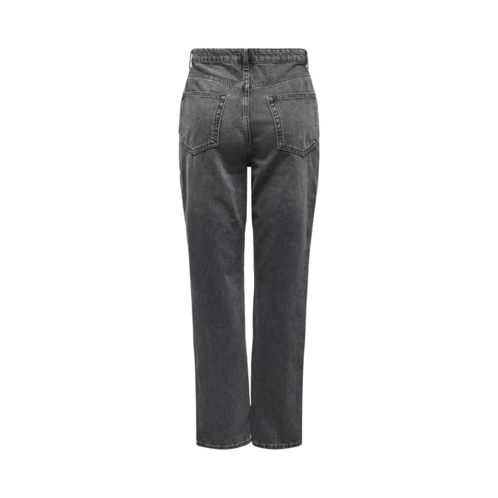 Only Gray Cotton Mom Jeans