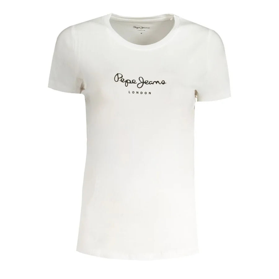 Pepe Jeans Bianco Cotton Women T-Shirt