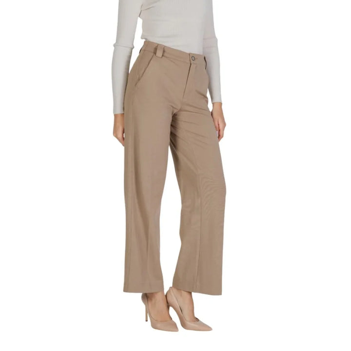 Street One Beige Viscose Dress Pants