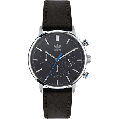 Adidas Black Leather Dress Watch