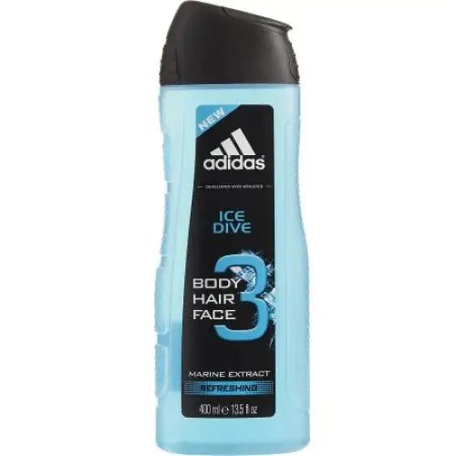 Awaken Your Senses with Adidas Ice Dive Body Hair & Face Shower Gel Men’s Bath