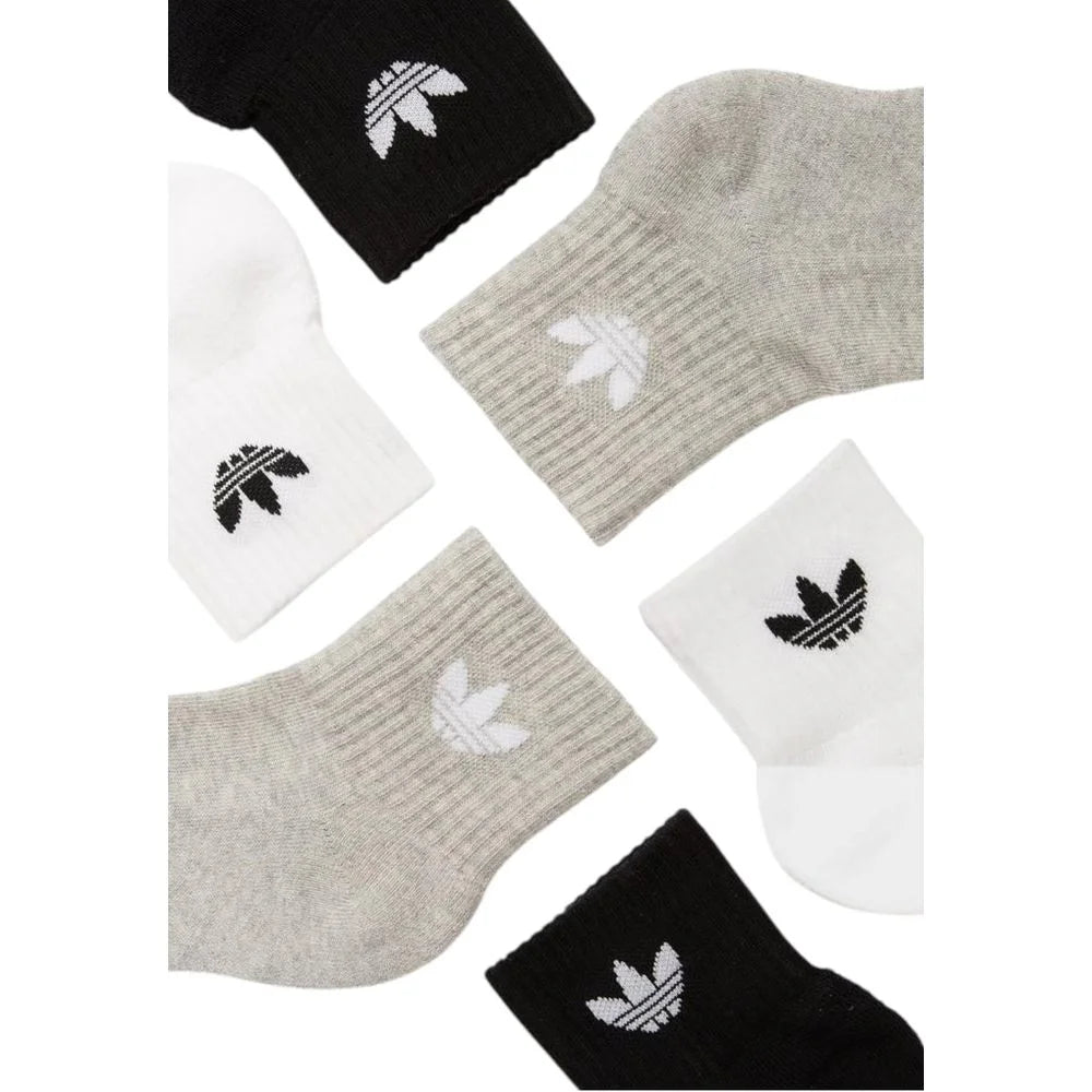 Adidas Originals Black Socks 6P Unisex Men’s Short for Comfort