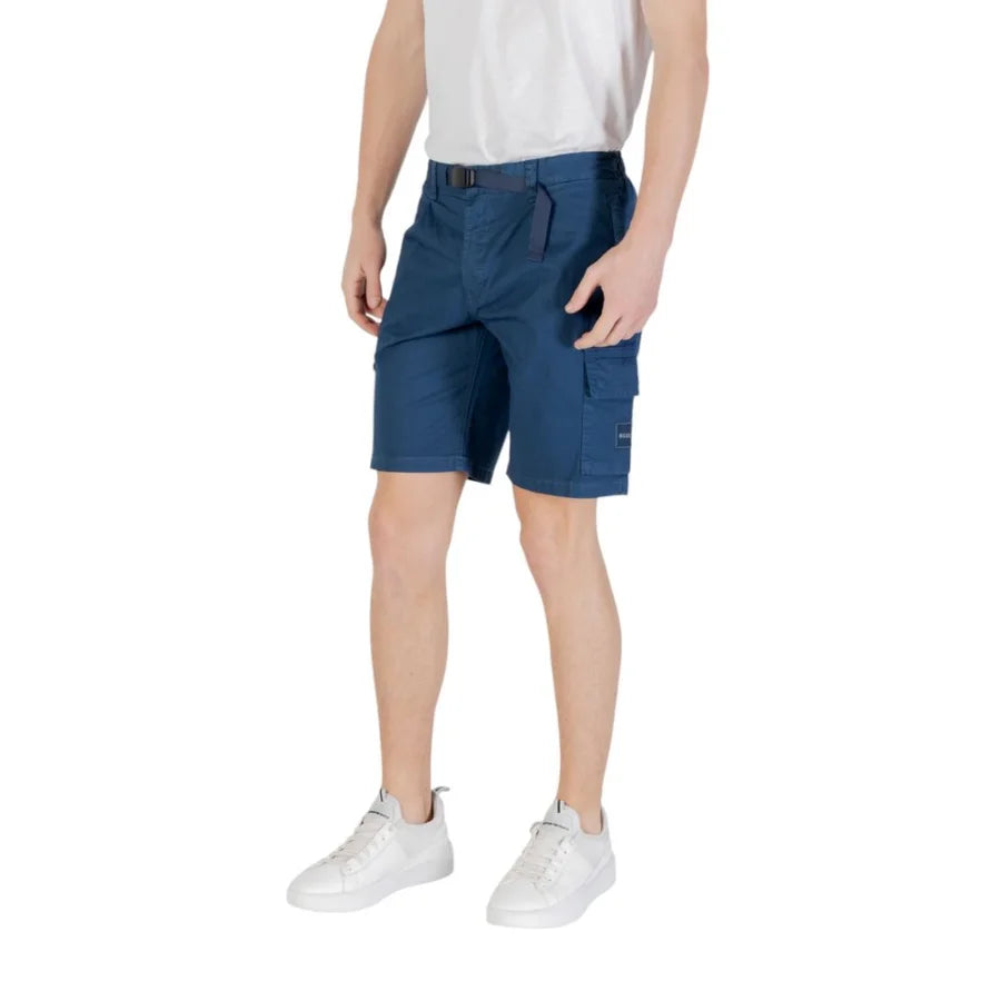 Hugo Boss Blue Cotton Bermuda Shorts