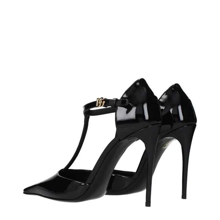 Dolce & Gabbana Black Leather High Heel Pumps