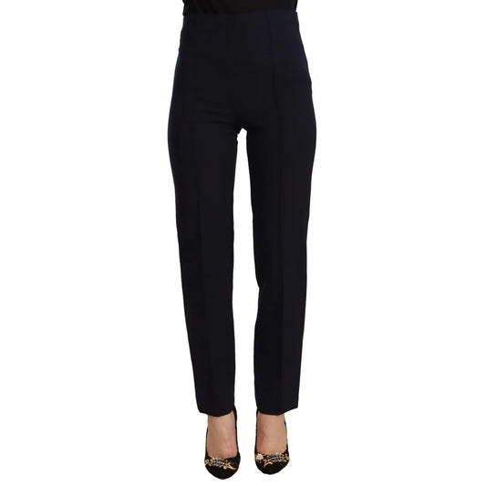 Aglini Trousers Boasting Zipper Closure Style High Waist Dress Flair AGLINI