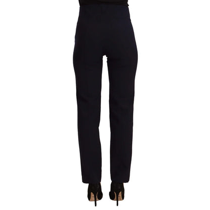 Aglini Trousers Boasting Zipper Closure Style High Waist Dress Flair AGLINI