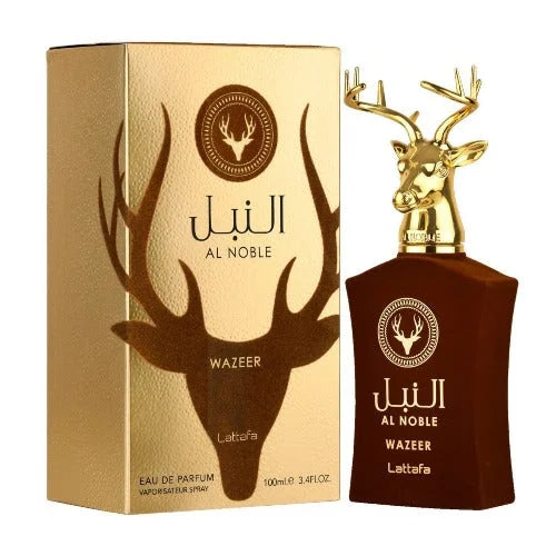 Noble Wazeer Oriental Spices Perfume with Rare Woods and Fruity Accords Unisex Fragrance Lattafa