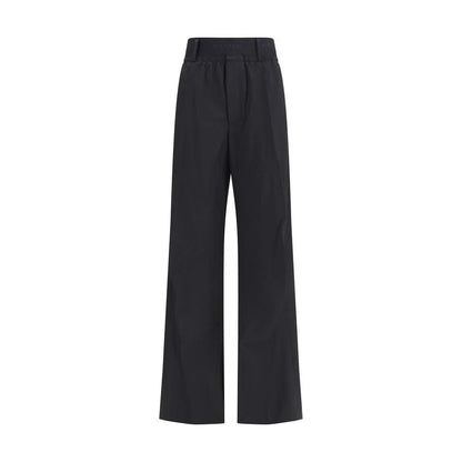 ALAINPAUL Black Fleece Wool Casual Pants