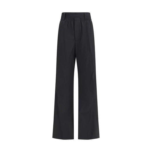 ALAINPAUL Black Fleece Wool Casual Pants