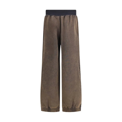 ALAINPAUL Brown Cotton Casual Pants
