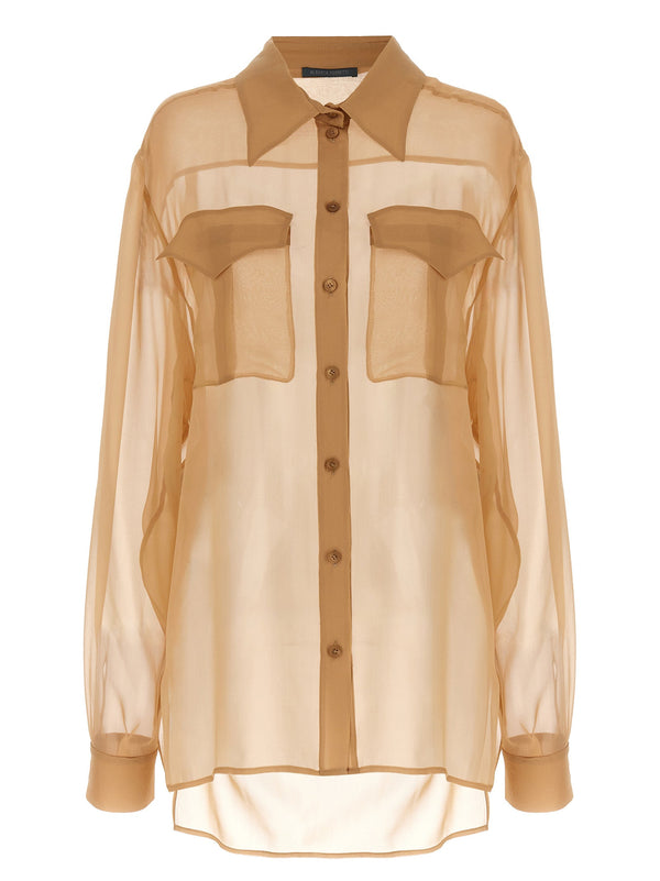 Alberta Ferretti Blouses - Women’s Beige Silk Blouse