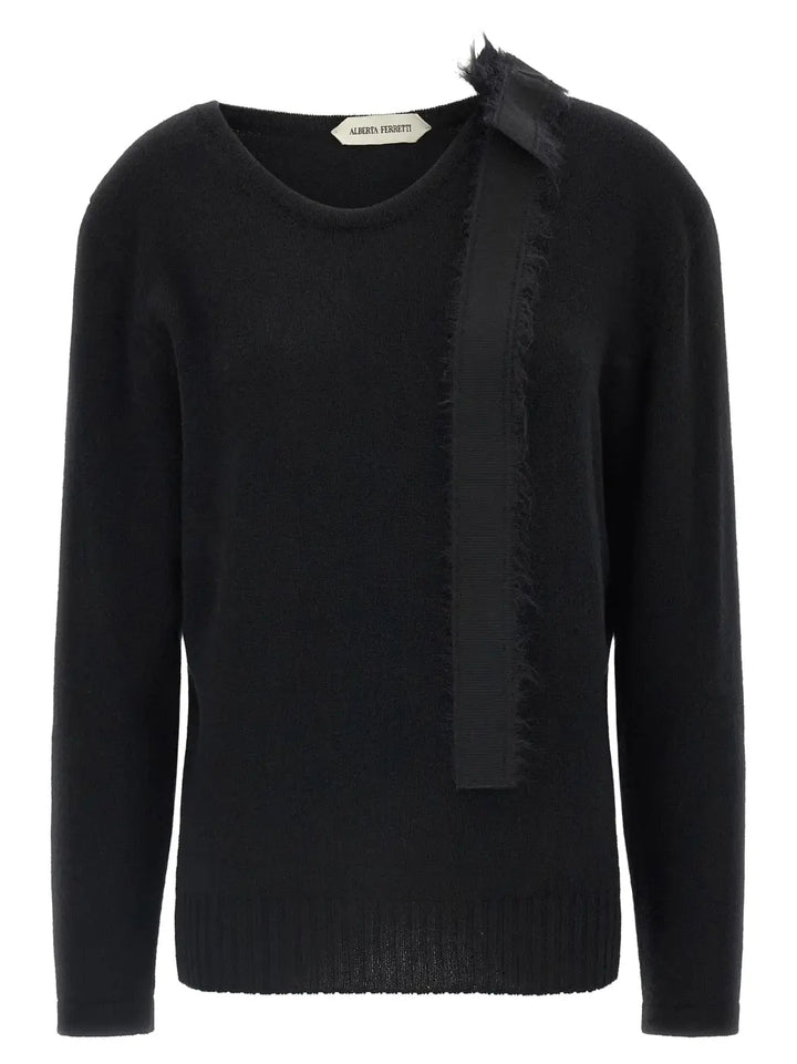 Alberta Ferretti Black Cashmere Cardigan