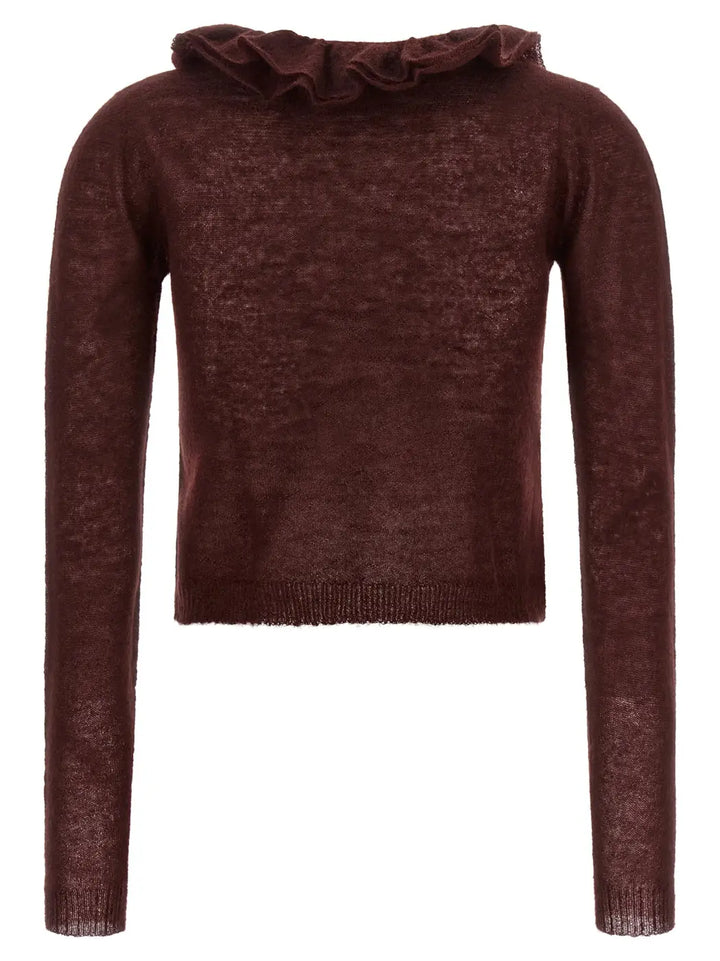Alberta Ferretti Bordeaux Polyamide Cardigan