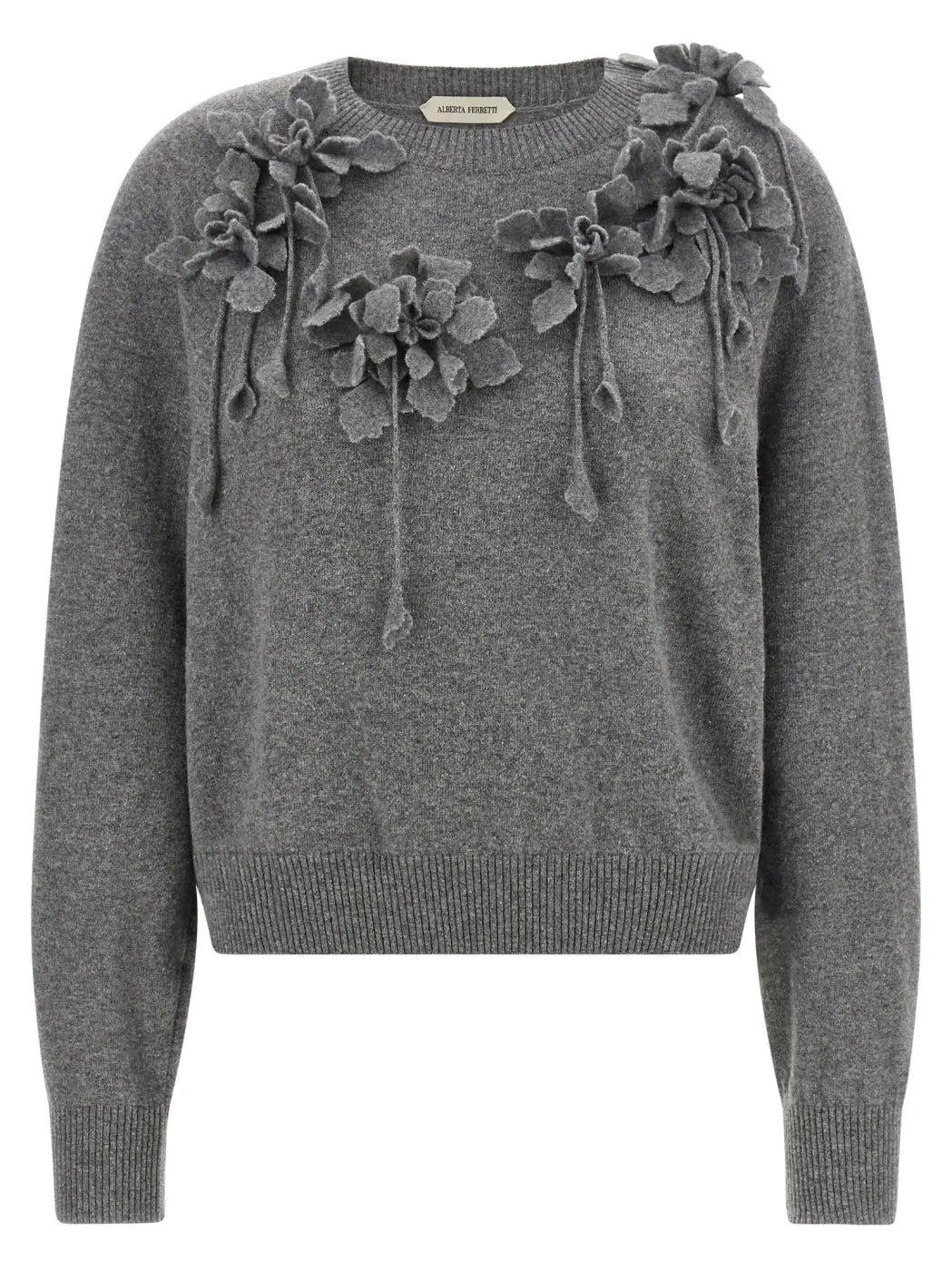 Alberta Ferretti Gray Virgin Wool Cardigan