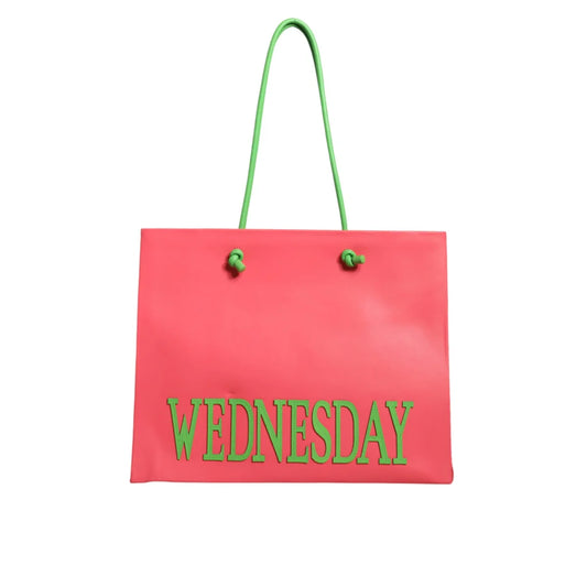 Alberta Ferretti Wednesday Leather Shopping Bag Statement Tote