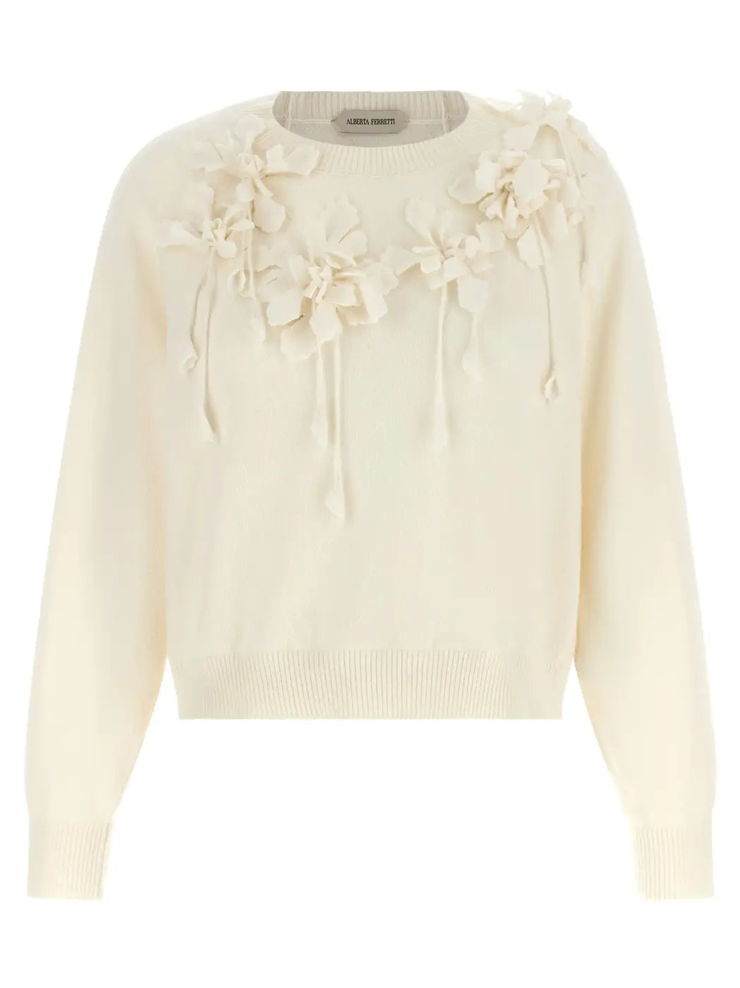Alberta Ferretti White Virgin Wool Cardigan