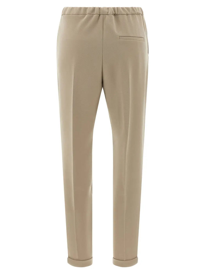 Alberto Biani Beige Triacetate Casual Pants