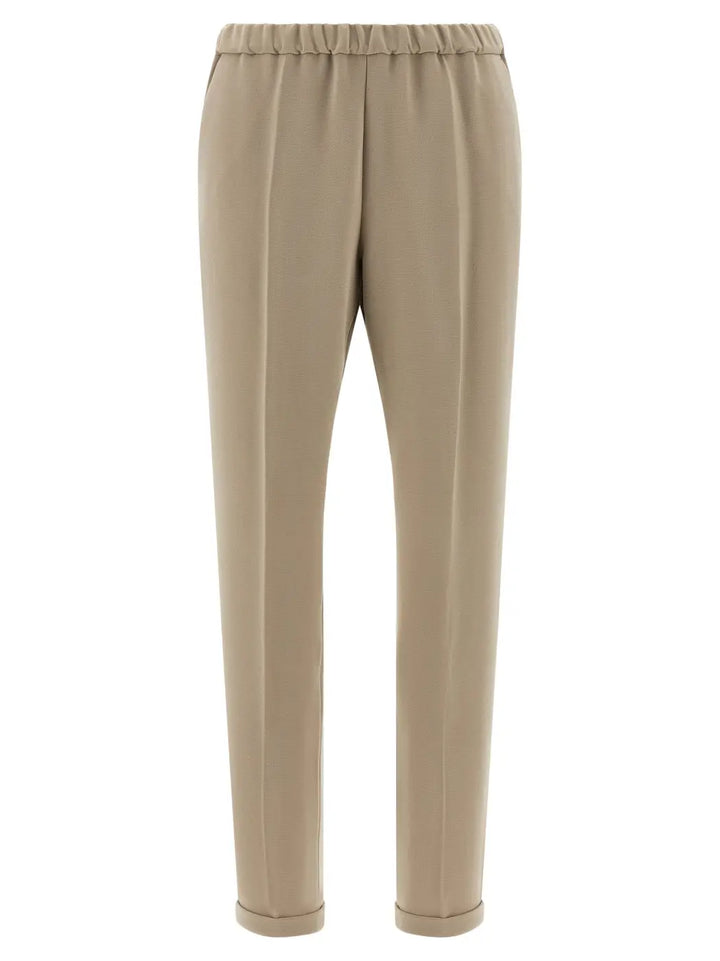 Alberto Biani Beige Triacetate Casual Pants