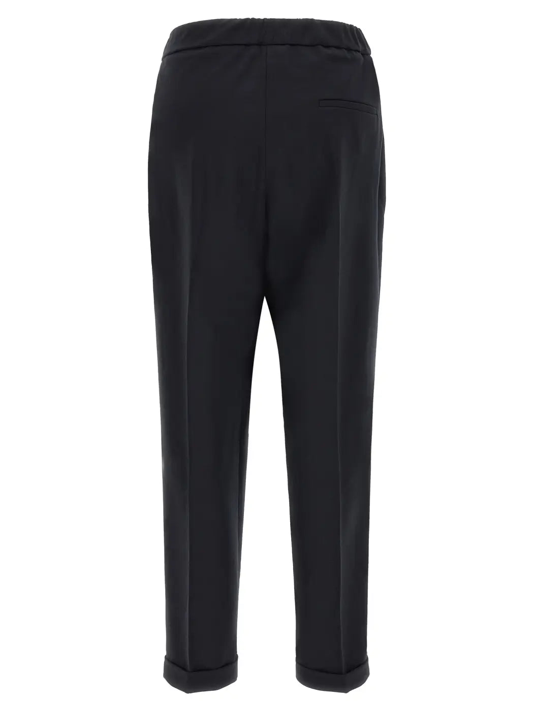 Alberto Biani Black Polyester Cropped Pants