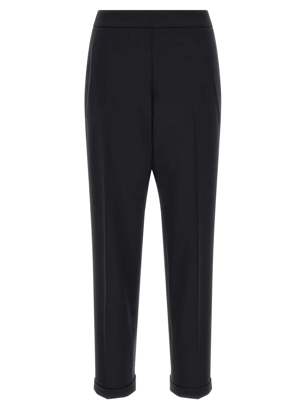 Alberto Biani Black Polyester Cropped Pants