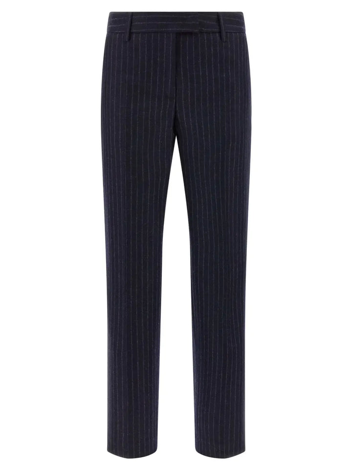 Alberto Biani Blue Virgin Wool Dress Pants