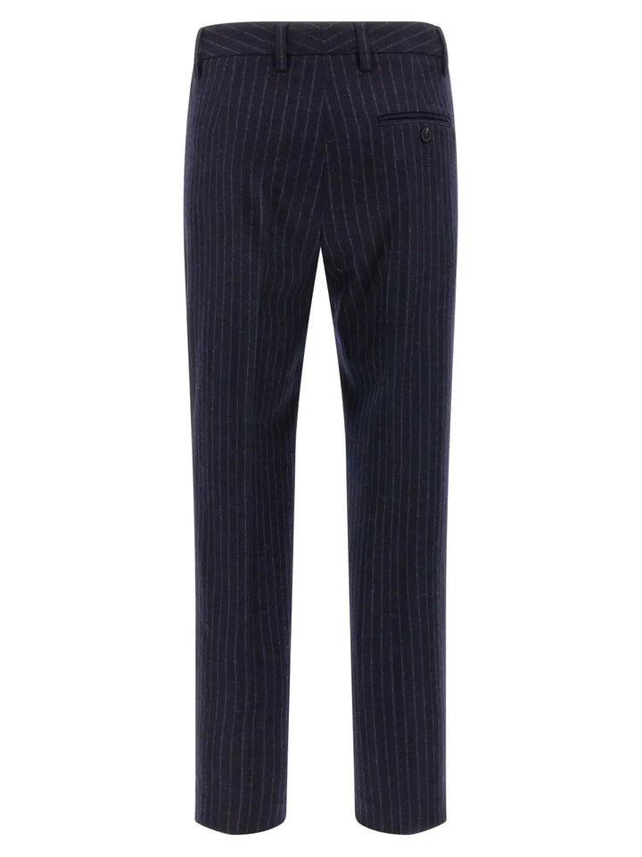 Alberto Biani Blue Virgin Wool Dress Pants
