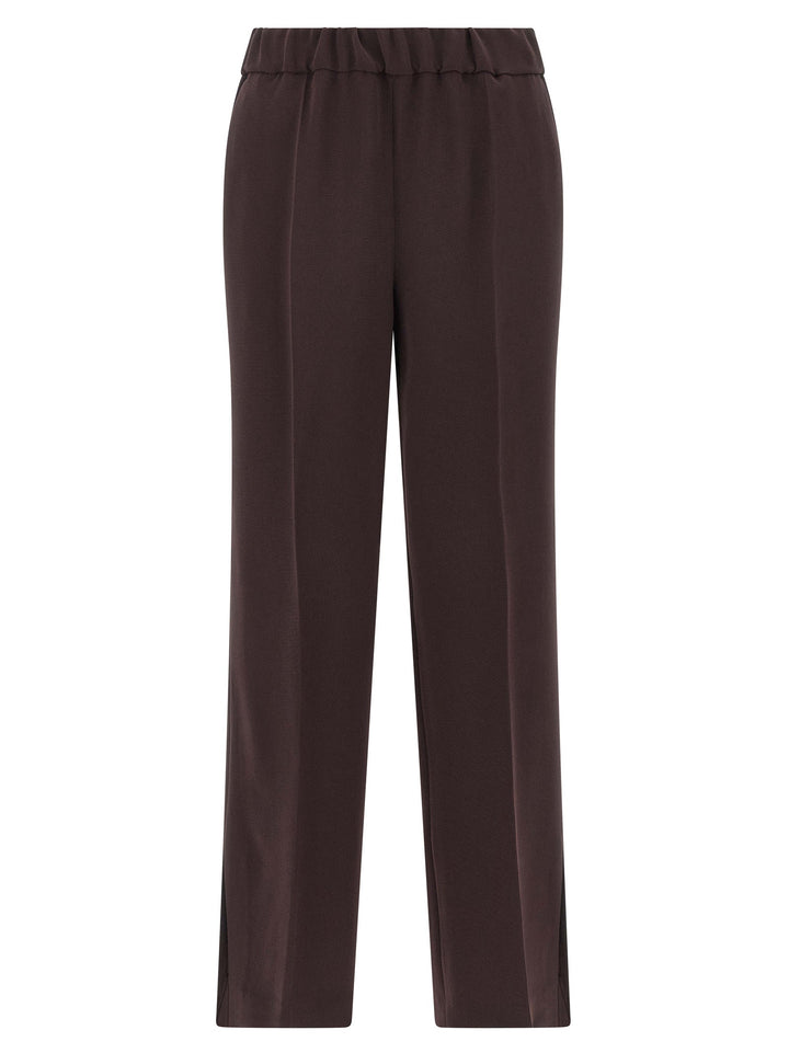 Alberto Biani Brown Triacetate Casual Pants