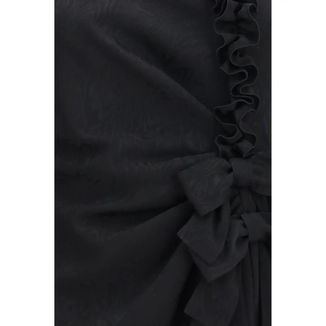 Alessandra Rich Black Silk Cocktail Dress