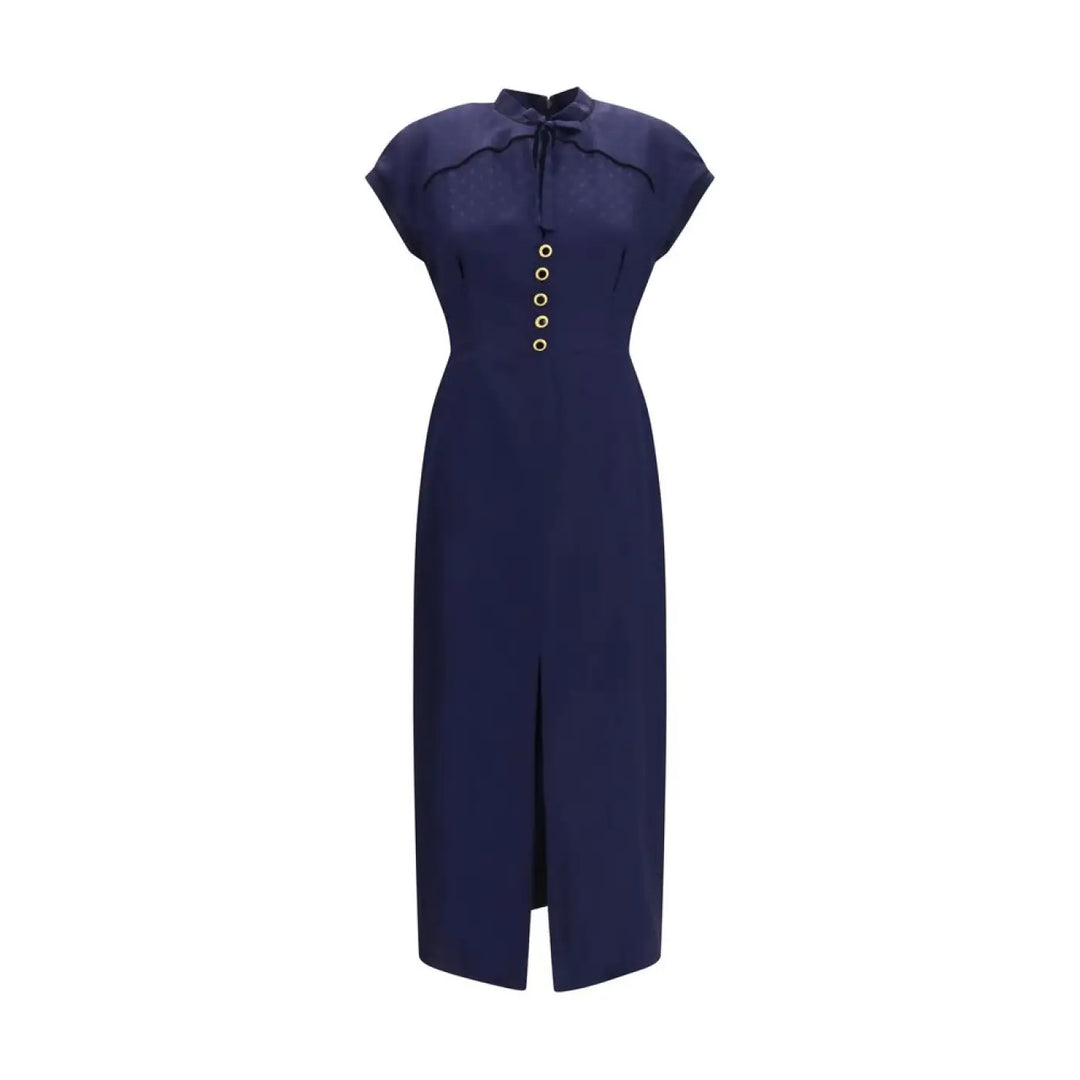 Alessandra Rich Blue Silk Casual Dress