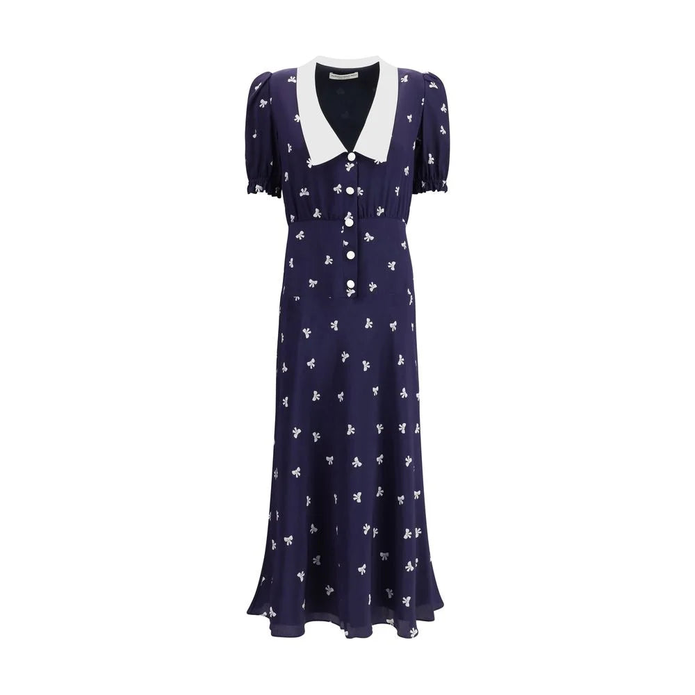 Alessandra Rich Blue Silk Casual Dress