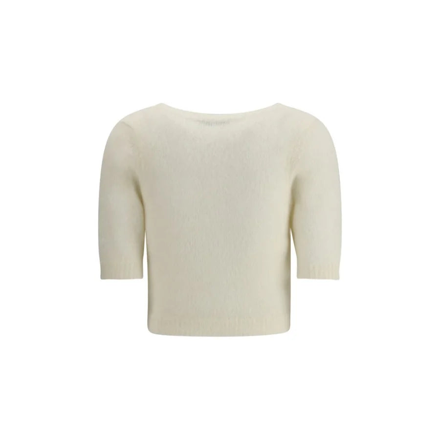 Alessandra Rich White Mohair Sweatshirt