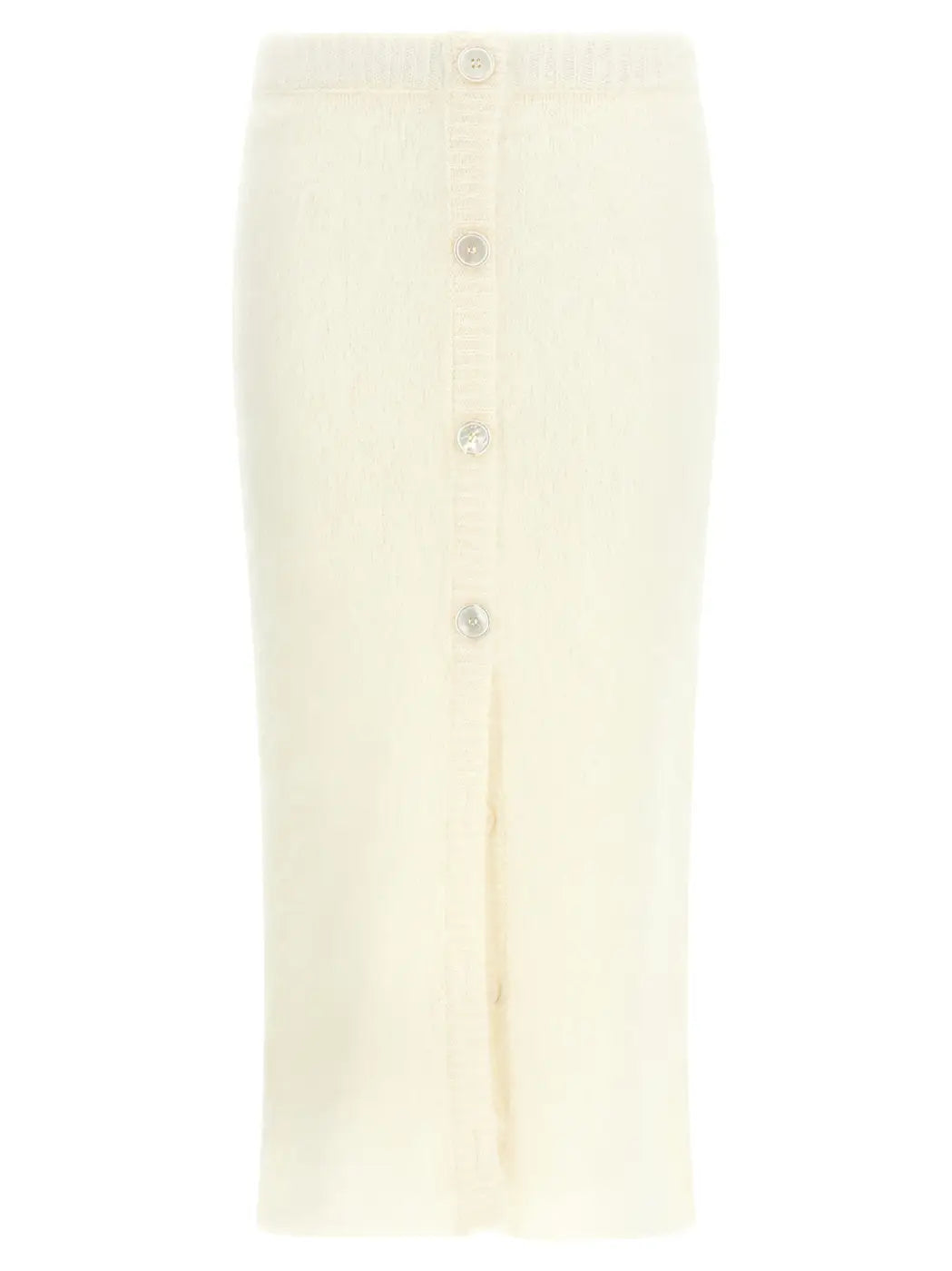 Alessandra Rich White Other Fibres Midi Skirt