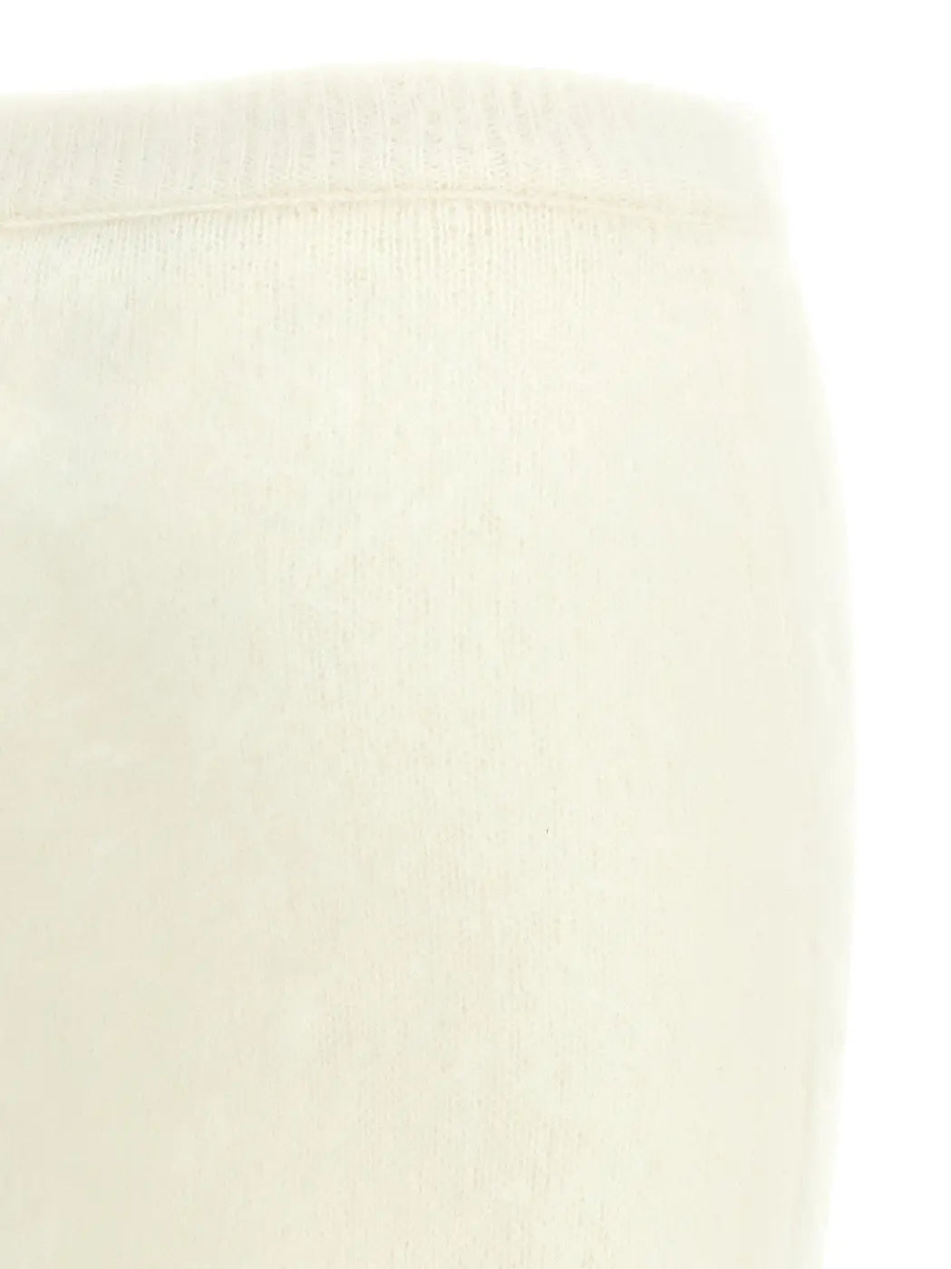Alessandra Rich White Other Fibres Midi Skirt