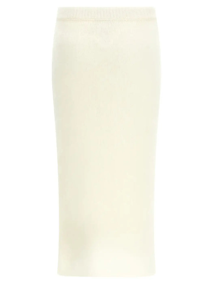 Alessandra Rich White Other Fibres Midi Skirt