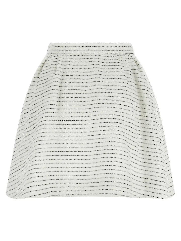 Alessandra Rich White Polyamide Long Skirt