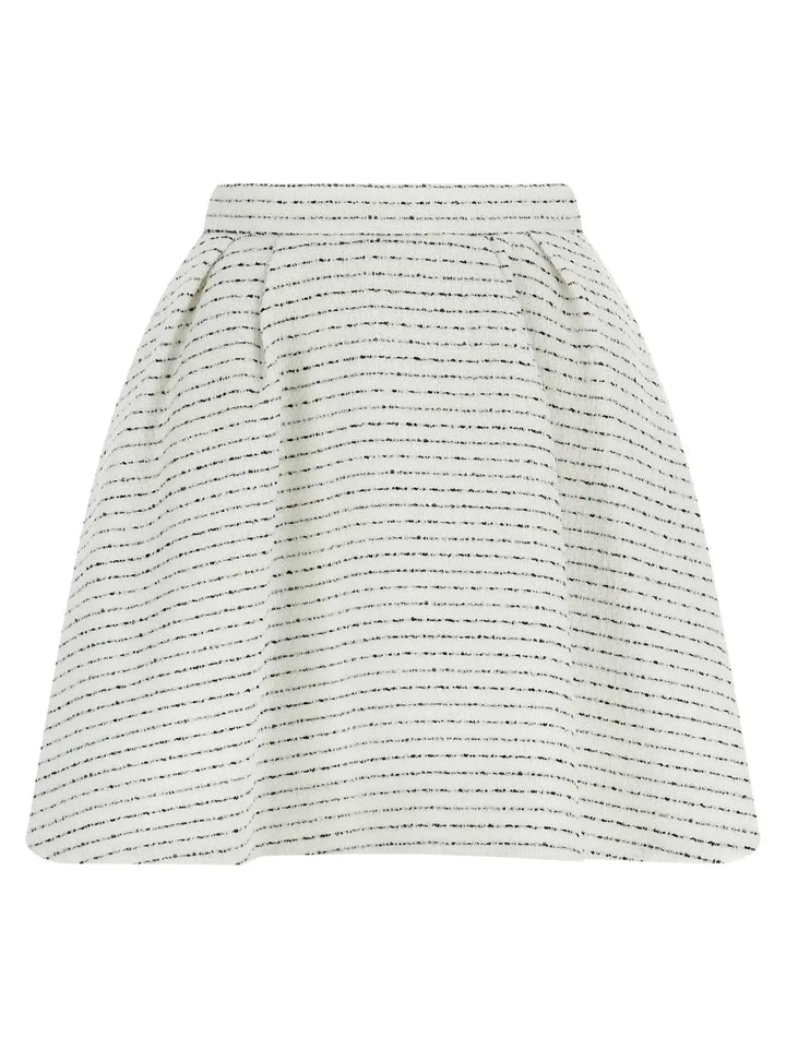 Alessandra Rich White Polyamide Long Skirt