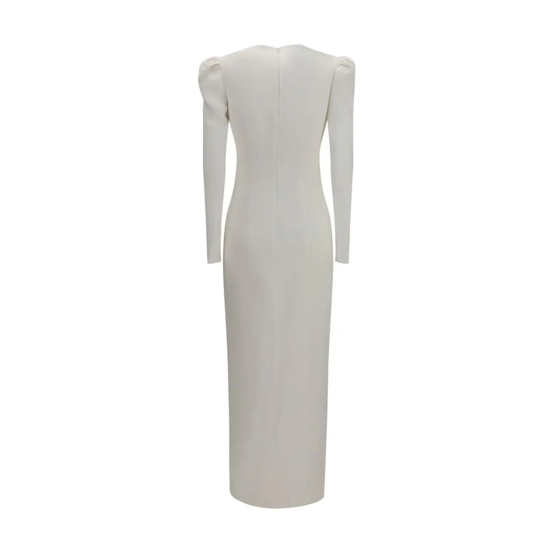 Alessandra Rich White Viscose Cocktail Dress