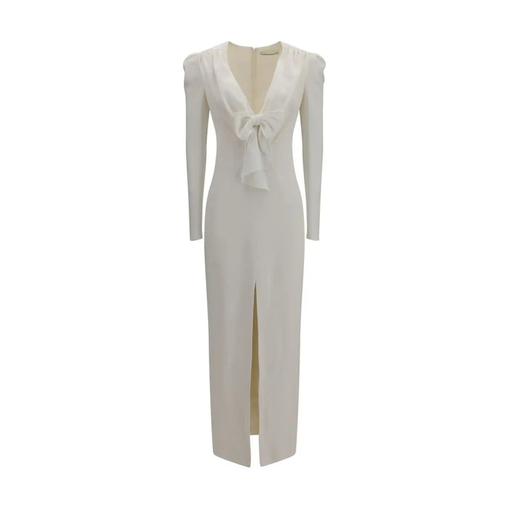 Alessandra Rich White Viscose Cocktail Dress