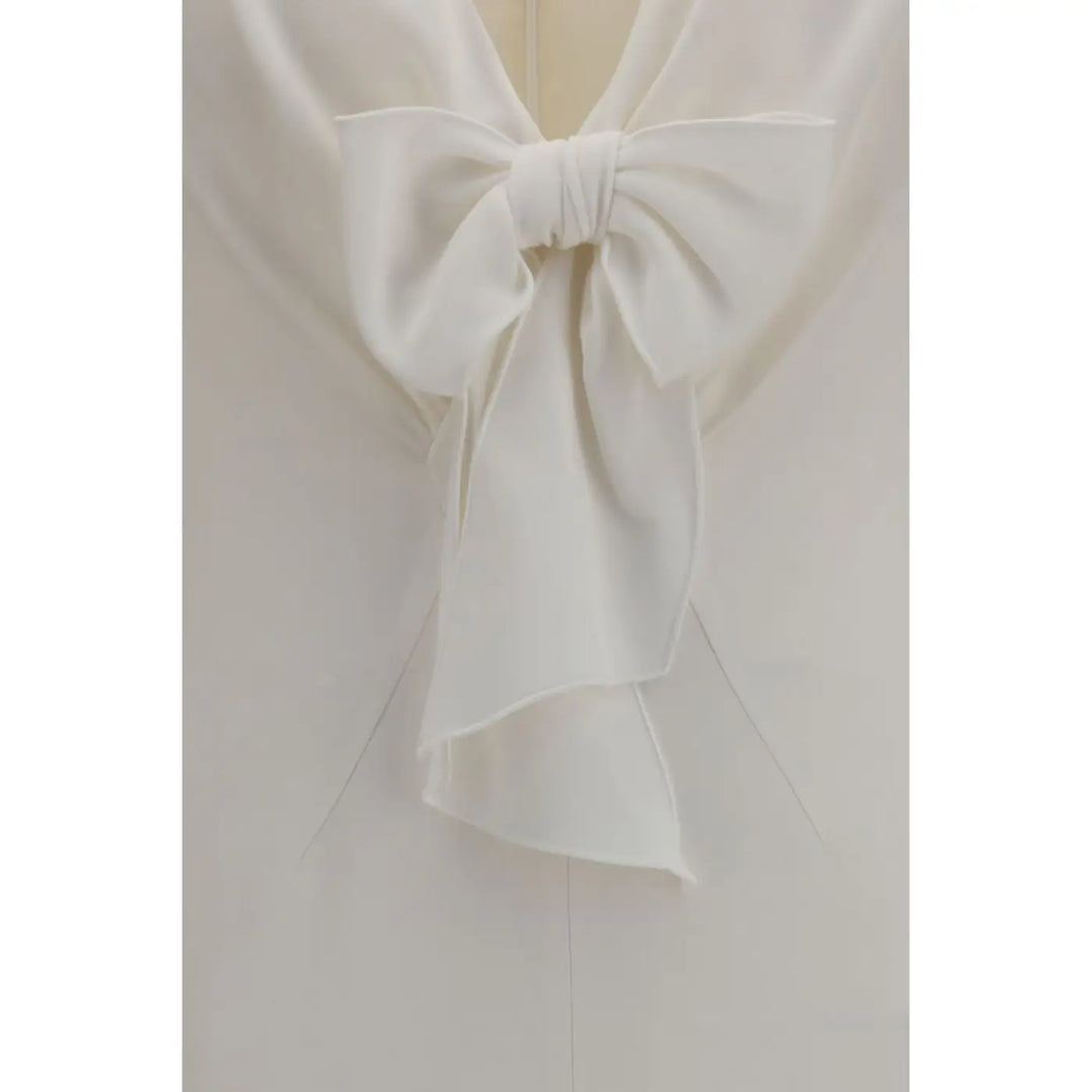 Alessandra Rich White Viscose Cocktail Dress
