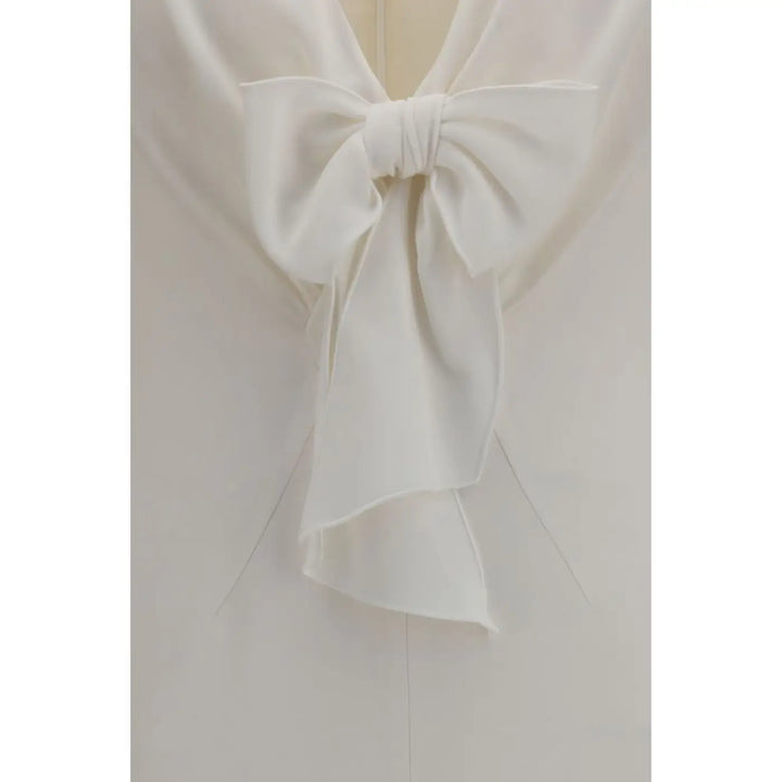 Alessandra Rich White Viscose Cocktail Dress
