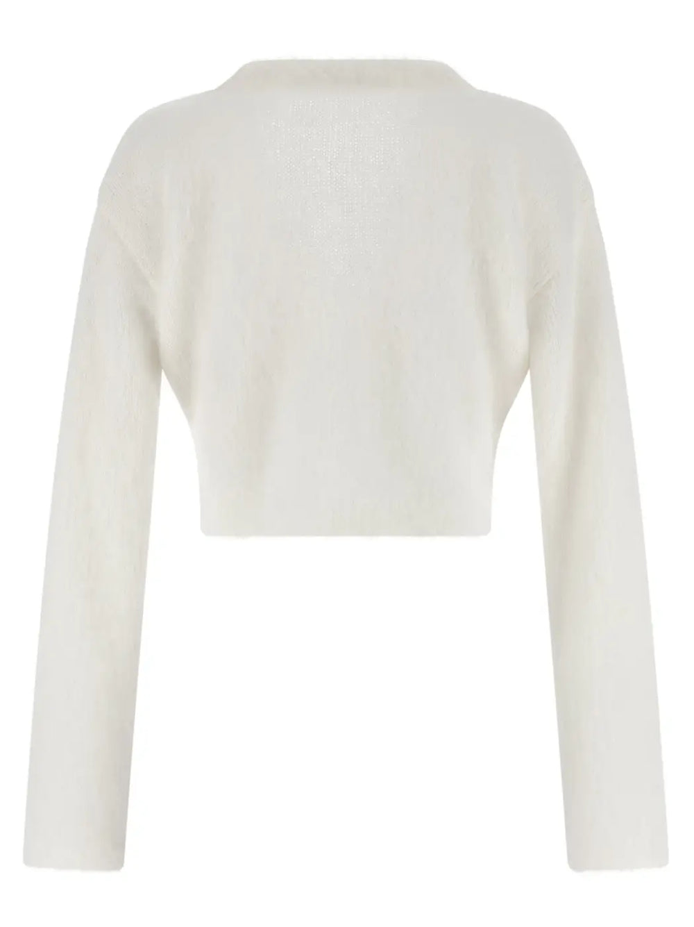 Alessandra Rich White Wool Cardigan