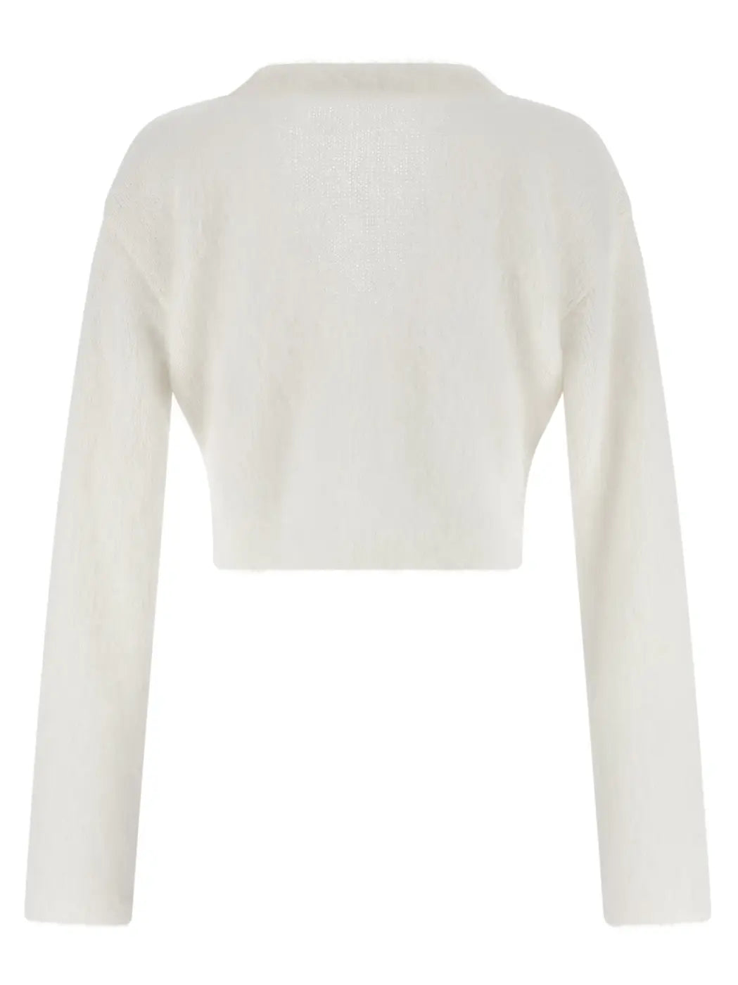Alessandra Rich White Wool Cardigan
