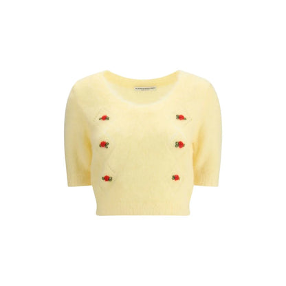 Alessandra Rich Yellow Mohair Sweatshirt