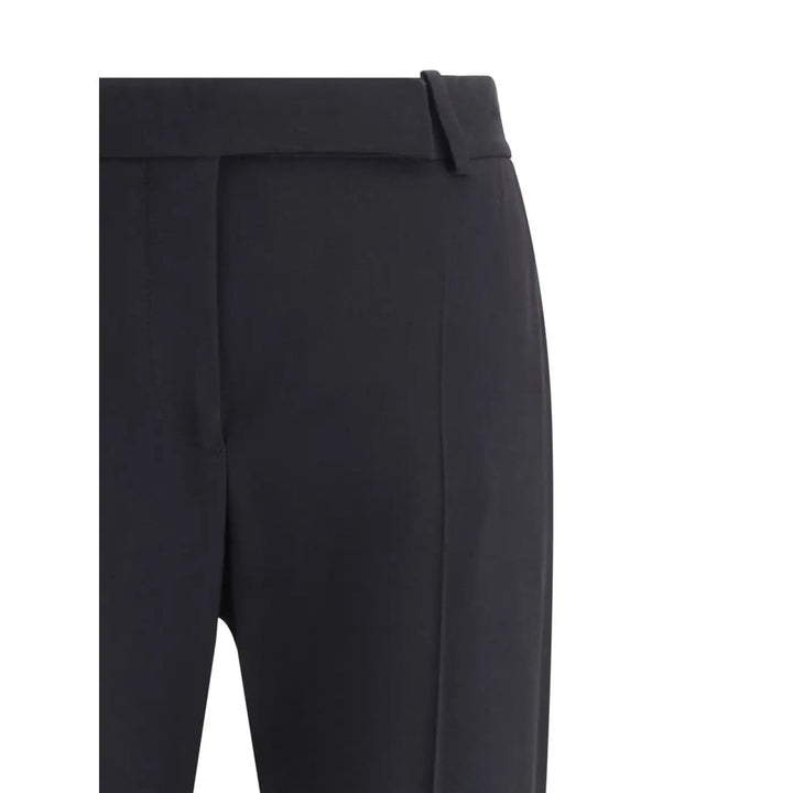 Alexander Mcqueen Black Acetate Flared Pants